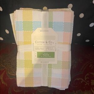 8 Cotton & Co. Pastel Plaid Napkins